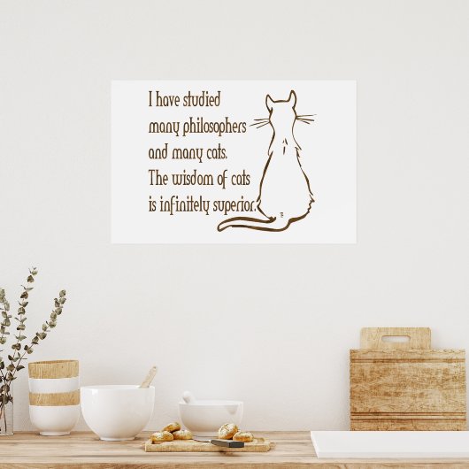 Wisdom van katten poster (Keuken)