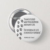 Wisdom van katten ronde button 5,7 cm (Voorkant /achterkant)