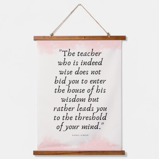 Wisdom van leraren Kahlil Gibran Quote Wall Art Hangend Wandkleed (Voorkant)