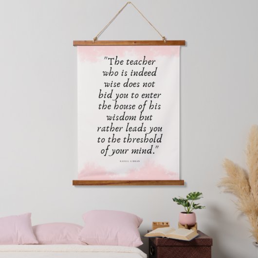 Wisdom van leraren Kahlil Gibran Quote Wall Art Hangend Wandkleed (Slaapkamer)