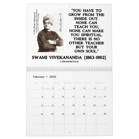 Wisdom van Swami Vivekananda 20XX kalender (Feb 2026)