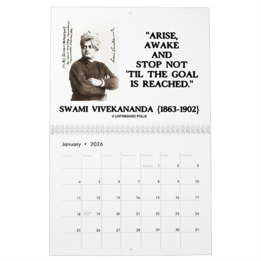 Wisdom van Swami Vivekananda 20XX kalender (Jan 2026)