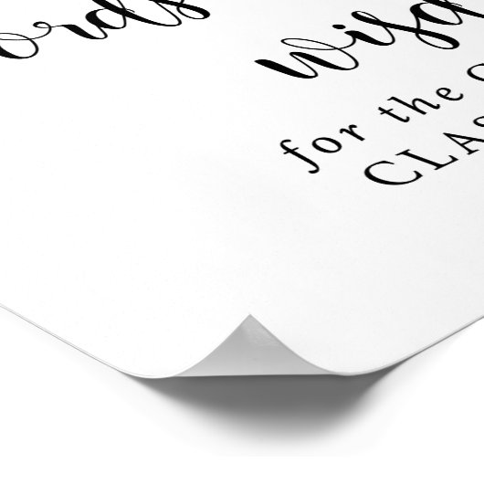 Wisdom voor Afstuderen woorden | Teken Afstuderen Poster (Hoek)