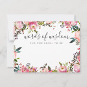 Wisdom Vrijgezellenfeest Game Card Advice Kaart (Voorkant)