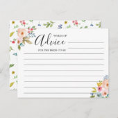 Wisdom-Waterverf Chic Floral Advieskaart (Voorkant / Achterkant)