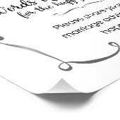 Wisdom Wedding Sign Foto afdrukken (Hoek)