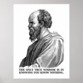 Wisdom weet dat je niets weet - SOCRATES Poster (Voorkant)