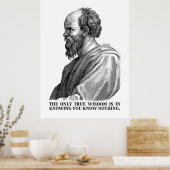 Wisdom weet dat je niets weet - SOCRATES Poster (Keuken)