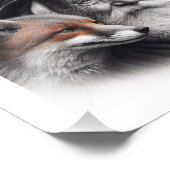 Wisdom & Wild: Ouder Man met Fox Wall Art Foto Afdruk (Hoek)