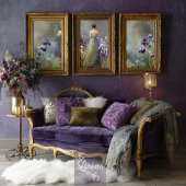 Wisdom's Muse Deep Purple Iris Gold Sage Garden Tissuepapier