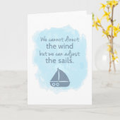 Wisdomstaal Nautilus Zeilboot Citaat Kaart (Gele Bloem)