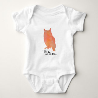 Wise as a Owl Typografische Waterverf Romper
