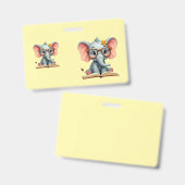 Wise Baby Elephant Badge (Voor- en achterkant)