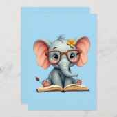 Wise Baby Elephant Kaart (Voorkant / Achterkant)