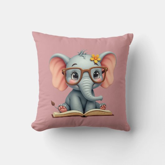 Wise Baby Elephant Kussen (Voorkant)