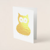 Wise Brown Owl Bird Hoot Animal Cadeft Folie Kaarten (Voorkant)
