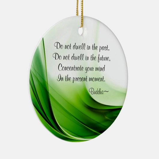 Wise Buddha citeert Abstracte kerstversiering Keramisch Ornament (Rechts)