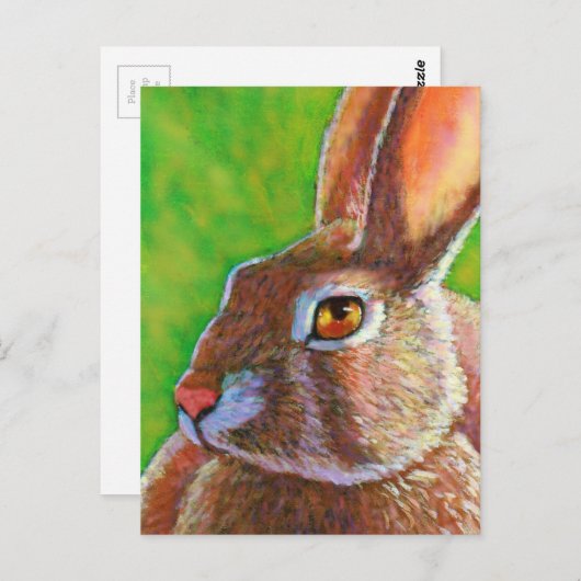 Wise Bunny Briefkaart (Voorkant / Achterkant)