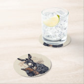 Wise Donkey — Coaster Set Ronde Kartonnen Onderzetter (Insitu)