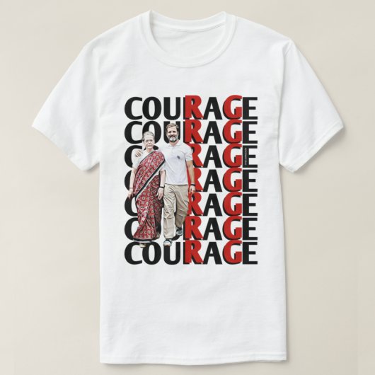 Wise Expression Courage of Rahul Gandhi T-shirt (Design voorkant)