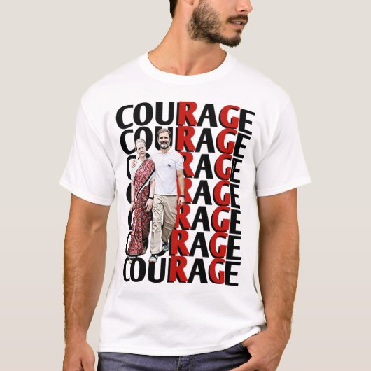 Wise Expression Courage of Rahul Gandhi T-shirt (Voorkant)