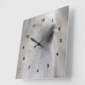 Wise Eye of a Horse Animal Vierkante Klok (Hoek)