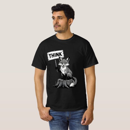Wise Fox THINK  Animal Rights T-shirt (Voorkant volledig)