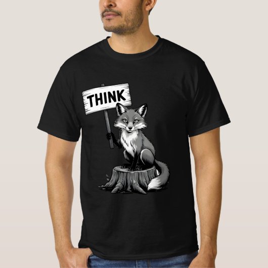 Wise Fox THINK  Animal Rights T-shirt (Voorkant)