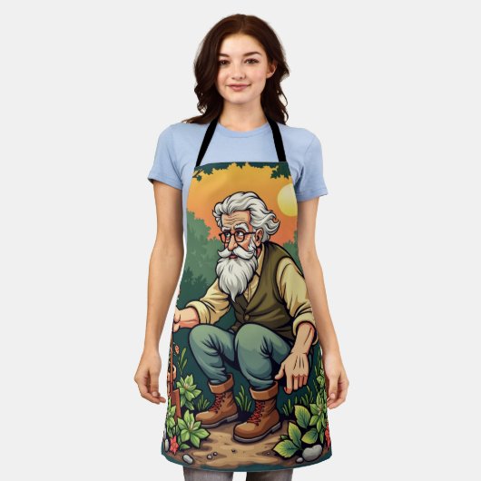 Wise GardenerCharming Vegetable Patch Kitchen Wear Schort (Gedragen)