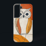 Wise Gaze Owl telefoonhoesje Samsung Galaxy Hoesje<br><div class="desc">Met brede,  nieuwsgierige blikken en warme aardetinten voegt dit abstracte uilenontwerp een speelse maar verstandige energie toe aan je telefoon.</div>