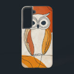 Wise Gaze Owl telefoonhoesje Samsung Galaxy Hoesje<br><div class="desc">Met brede,  nieuwsgierige blikken en warme aardetinten voegt dit abstracte uilenontwerp een speelse maar verstandige energie toe aan je telefoon.</div>
