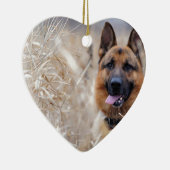 Wise German Shepherd Puppy Keramisch Ornament (Rechts)