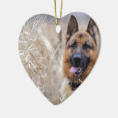 Wise German Shepherd Puppy Keramisch Ornament (Links)