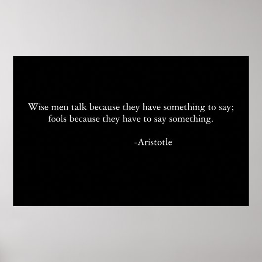 Wise gezegde poster (Voorkant)