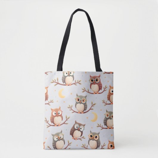 Wise & grillige uil de hele Canvas tas (Voorkant)
