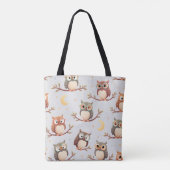 Wise & grillige uil de hele Canvas tas (Achterkant)
