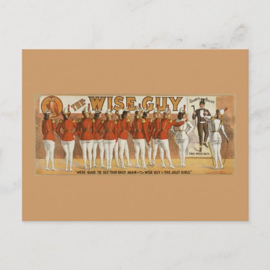 Wise Guy 1906 Theatrisch Poster Briefkaart (Voorkant)