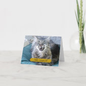 Wise Guy Cat Dank je wel Bedankkaart (Voorkant)