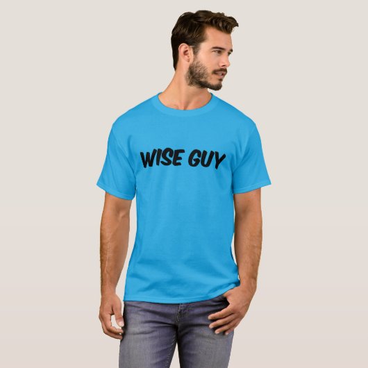 Wise Guy Center Text Basic Donker T-shirt (Voorkant volledig)