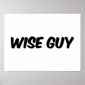 Wise Guy Tekst Logo Poster (Voorkant)