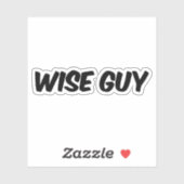Wise Guy Text Logo Custom-Cut Vinyl Sticker (Vel)