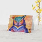 Wise Guy - Uil Wenskaart Kaart (Gele Bloem)
