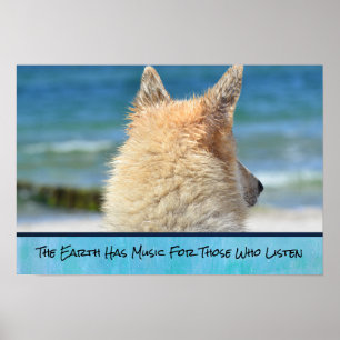 Wise Inspirerend Quote met German Shepherd Pup Poster