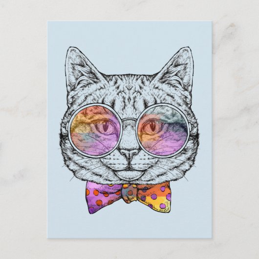 Wise Kat Kat Briefkaart (Voorkant)