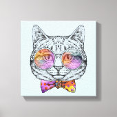Wise Kat Kat Canvas Afdruk (Voorkant)
