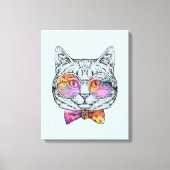 Wise Kat Kat Canvas Afdruk (Voorkant)