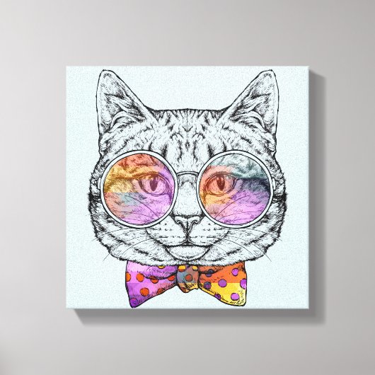 Wise Kat Kat Canvas Afdruk (Voorkant)