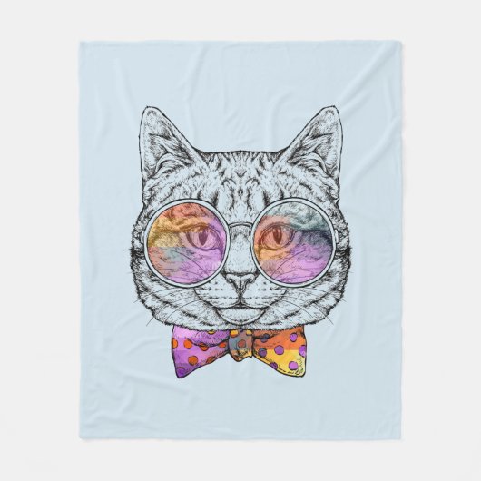 Wise Kat Kat Fleece Deken (Voorkant)