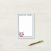 Wise Kat Kat | Jouw namen toevoegen Post-it® Notes (Op bureau)