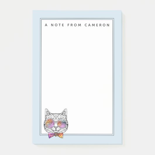 Wise Kat Kat | Jouw namen toevoegen Post-it® Notes (Voorkant)